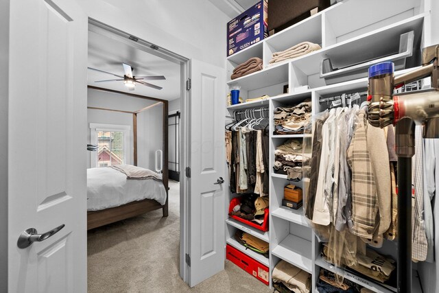 103 Lundy St, Columbus, OH 43215 - walk in closet featuring carpet flooring and ceiling fan