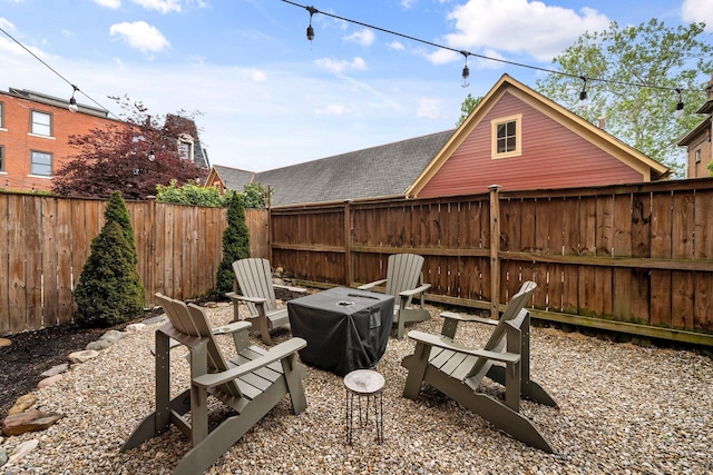 103 Lundy St, Columbus, OH 43215 - view of yard with a fire pit