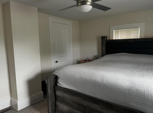 44 King Ave, Newark, OH 43055 - bedroom with carpet, a closet, ceiling fan, and baseboards
