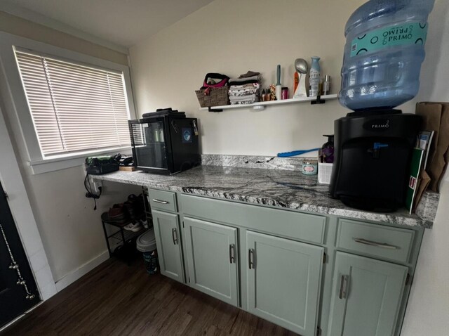44 King Ave, Newark, OH 43055 - kitchen with dark wood-style floors and stone counters