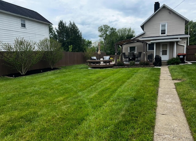 44 King Ave, Newark, OH 43055 - view of yard featuring a patio area and a pergola