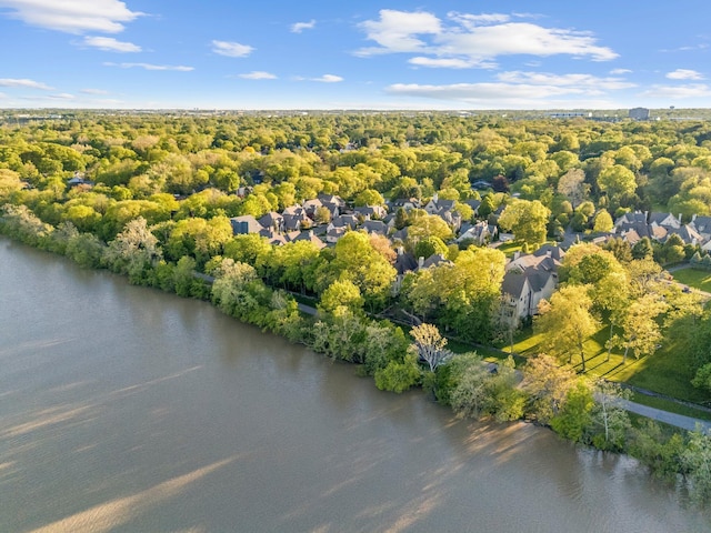 bird's eye view of a large body of water
