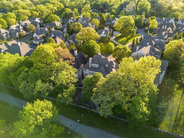 aerial perspective of suburban area