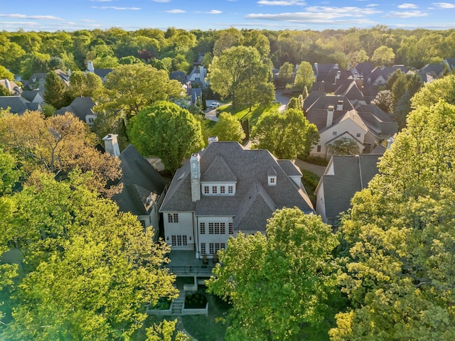 aerial perspective of suburban area