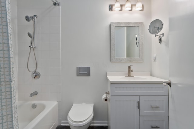 78 E Chestnut St Unit 205, Columbus, OH 43215 - bathroom featuring toilet, vanity, and shower / tub combo