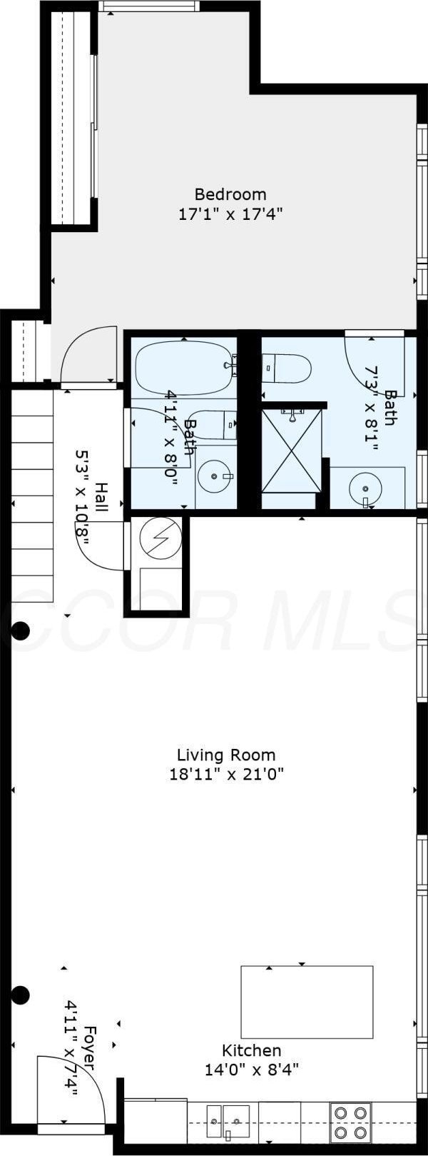 78 E Chestnut St Unit 205, Columbus, OH 43215 - floor plan / room layout