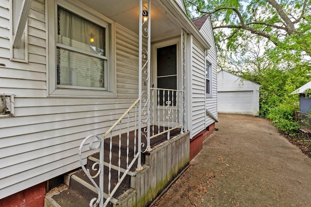 3204 Mcguffey Rd, Columbus, OH 43224 - property entrance featuring a detached garage