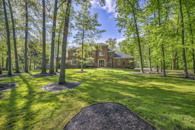 3720 Hyatts Rd, Powell, OH 43065 - view of front of home featuring a front yard and brick siding