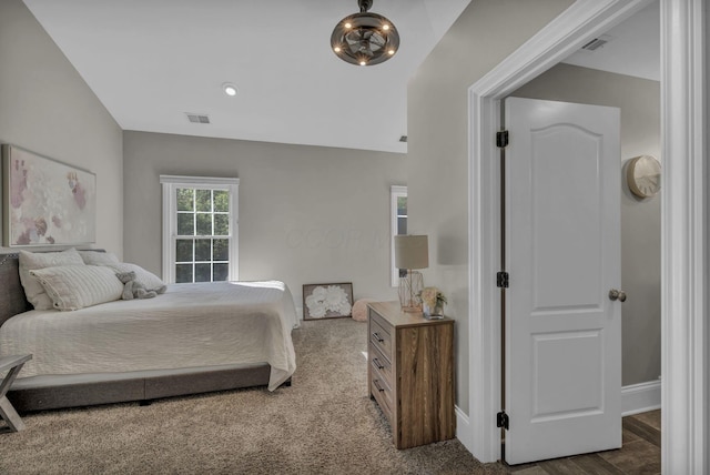 3720 Hyatts Rd, Powell, OH 43065 - bedroom featuring baseboards, carpet floors, and a chandelier