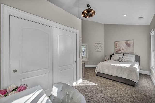 3720 Hyatts Rd, Powell, OH 43065 - carpeted bedroom with baseboards, a closet, and recessed lighting