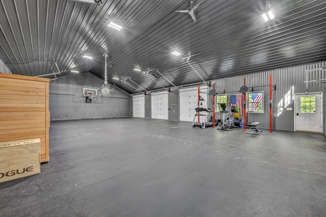 3720 Hyatts Rd, Powell, OH 43065 - garage with metal wall