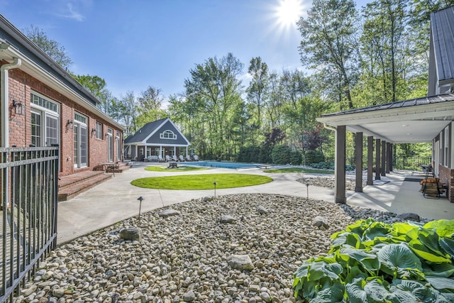 3720 Hyatts Rd, Powell, OH 43065 - view of yard with a patio, a pool, and view of scattered trees