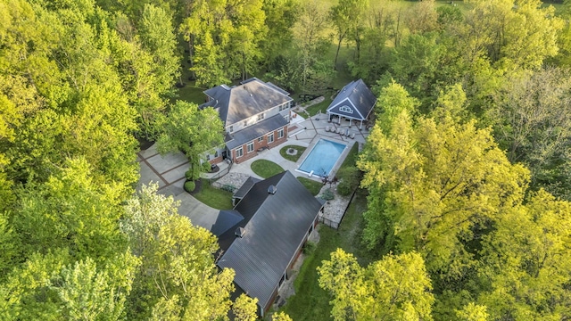 3720 Hyatts Rd, Powell, OH 43065 - view from above of property with a forest