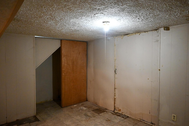 view of finished basement