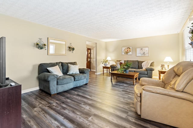 68 Whipple Pl, Westerville, OH 43081 - living room with dark wood-style floors and baseboards
