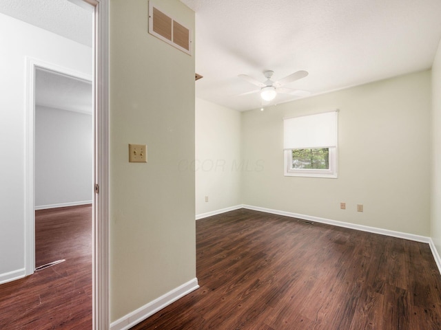 3182 Grey Fox Dr, Columbus, OH 43230 - unfurnished room featuring ceiling fan, dark wood-style flooring, and baseboards
