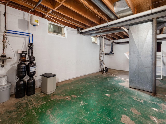 3182 Grey Fox Dr, Columbus, OH 43230 - unfinished basement with concrete block wall