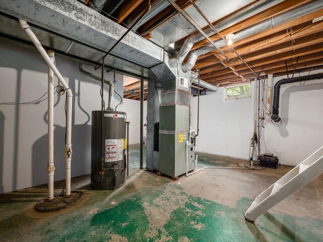 3182 Grey Fox Dr, Columbus, OH 43230 - below grade area featuring gas water heater and heating unit