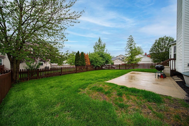 view of yard featuring a patio