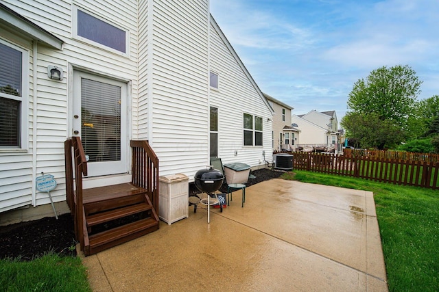 view of patio featuring cooling unit