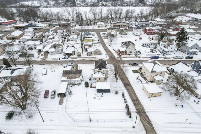 1096 Church St, Logan, OH 43138 - snowy aerial view featuring a residential view