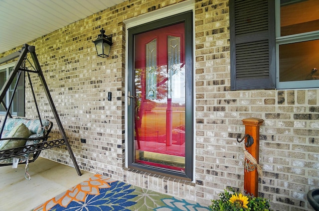 7227 Stemen Rd, Pickerington, OH 43147 - property entrance with brick siding and covered porch