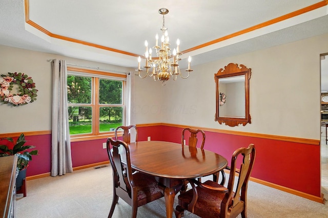 7227 Stemen Rd, Pickerington, OH 43147 - carpeted dining area featuring a chandelier and baseboards