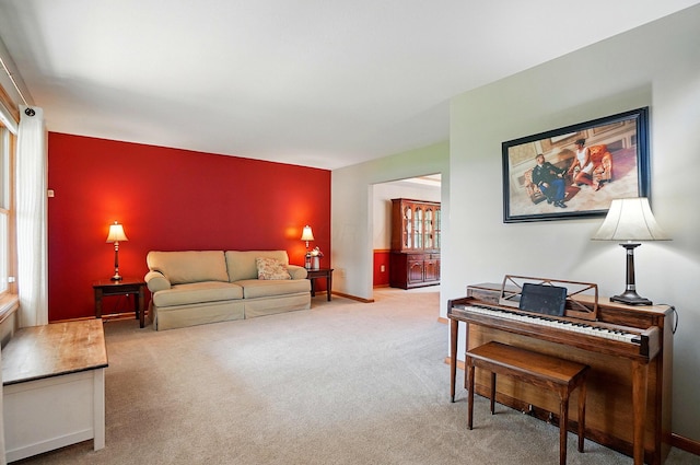7227 Stemen Rd, Pickerington, OH 43147 - living area featuring carpet flooring and baseboards