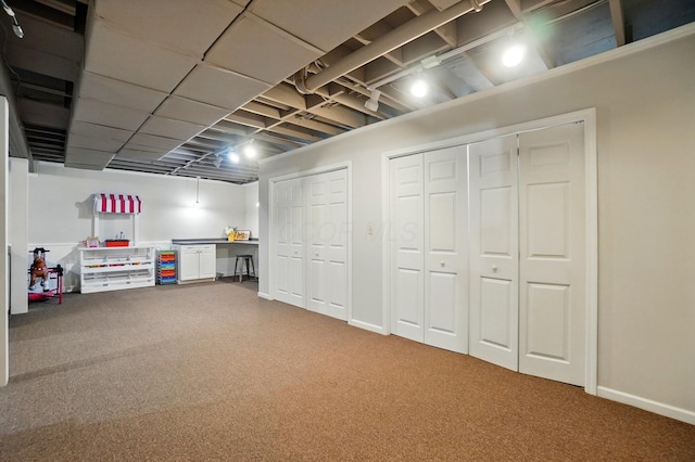 7227 Stemen Rd, Pickerington, OH 43147 - finished below grade area with carpet and baseboards