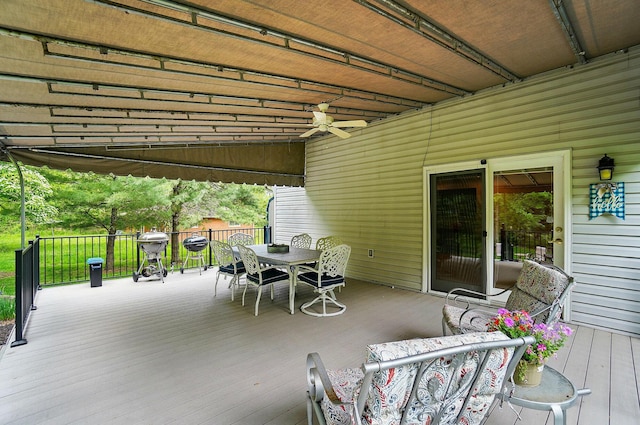 7227 Stemen Rd, Pickerington, OH 43147 - deck featuring outdoor dining area and ceiling fan