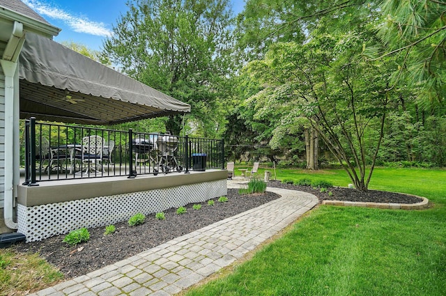 7227 Stemen Rd, Pickerington, OH 43147 - view of green lawn with a deck