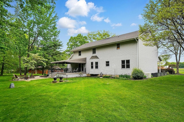 7227 Stemen Rd, Pickerington, OH 43147 - back of house featuring an outdoor fire pit, a lawn, and central AC