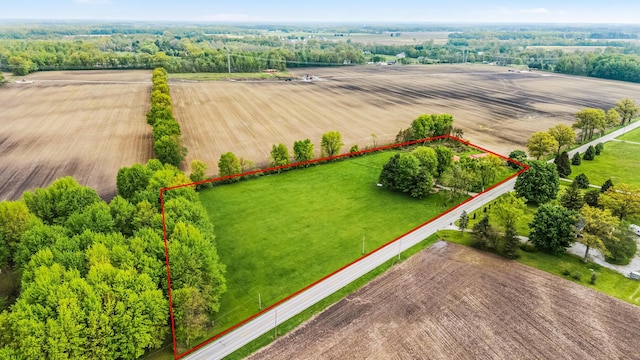 13535 Vans Valley Rd, Galena, OH 43021 - aerial view of sparsely populated area with property boundaries highlighted and large plots for crops