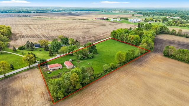 13535 Vans Valley Rd, Galena, OH 43021 - overview of rural landscape with property boundaries highlighted and large plots for crops
