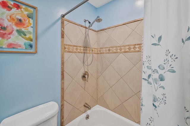 19 Vaughn Rd, Delaware, OH 43015 - bathroom with shower / bathtub combination with curtain and toilet