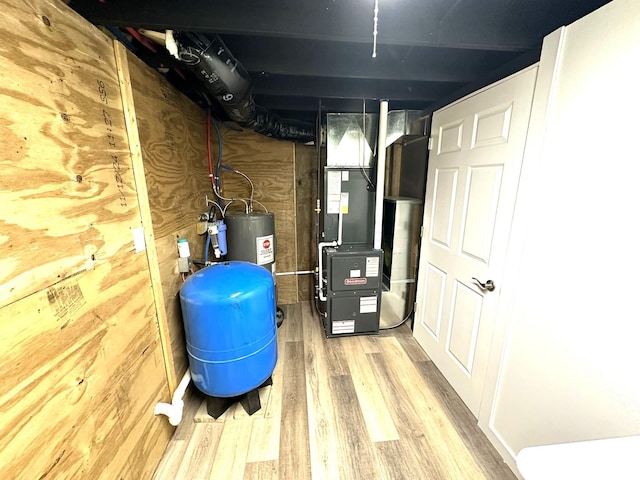 19966 Happy Hollow Rd, Laurelville, OH 43135 - utility room with heating unit and water heater
