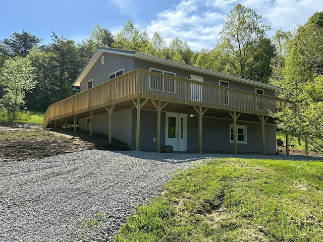 19966 Happy Hollow Rd, Laurelville, OH 43135 - rear view of property featuring a deck