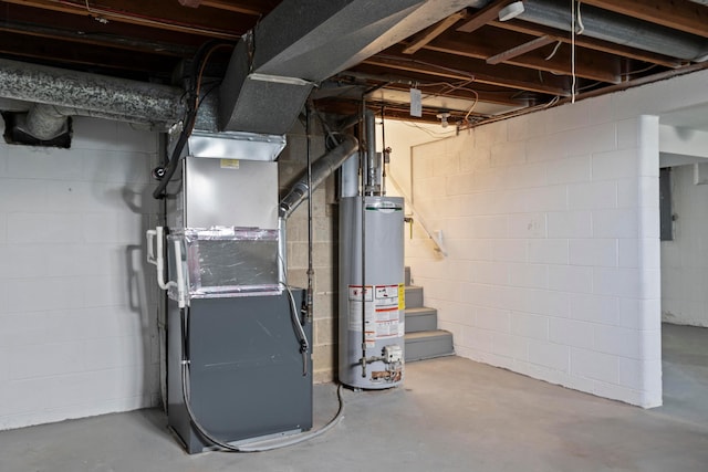 4187 Medway Ave, Columbus, OH 43213 - unfinished below grade area with water heater and heating unit