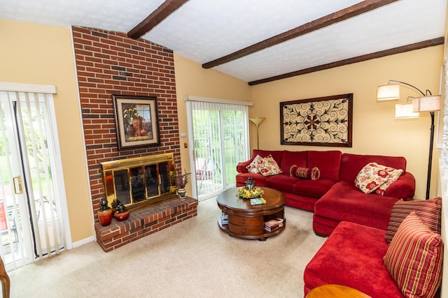 245 Hubbard Rd, Galloway, OH 43119 - living room featuring carpet, plenty of natural light, and a fireplace
