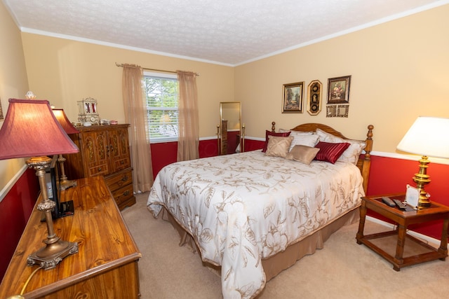 245 Hubbard Rd, Galloway, OH 43119 - bedroom with light colored carpet, crown molding, and a textured ceiling