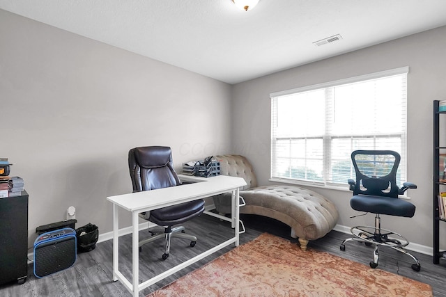 5617 Branchville Dr, Canal Winchester, OH 43110 - home office featuring wood finished floors and baseboards