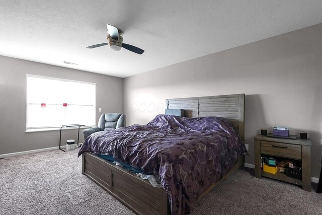 5617 Branchville Dr, Canal Winchester, OH 43110 - bedroom featuring carpet, baseboards, and a ceiling fan