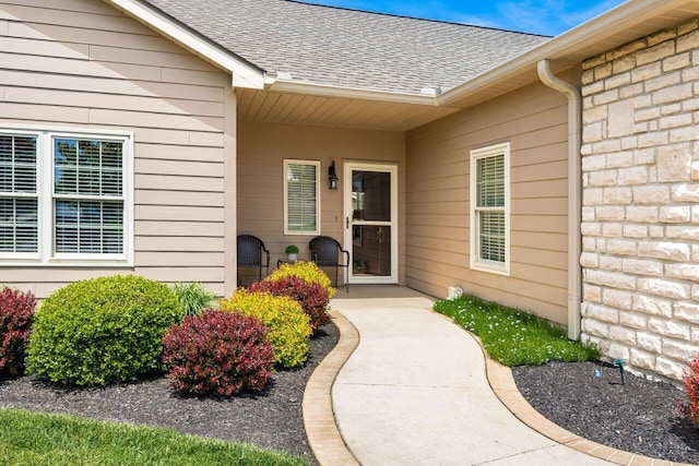 4 Claire Ct, Circleville, OH 43113 - doorway to property featuring roof with shingles
