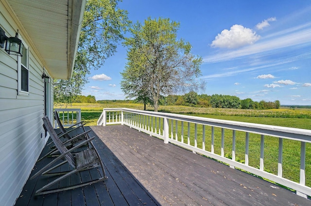 12955 State Route 188, Thornville, OH 43076 - wooden terrace with a yard and a rural view