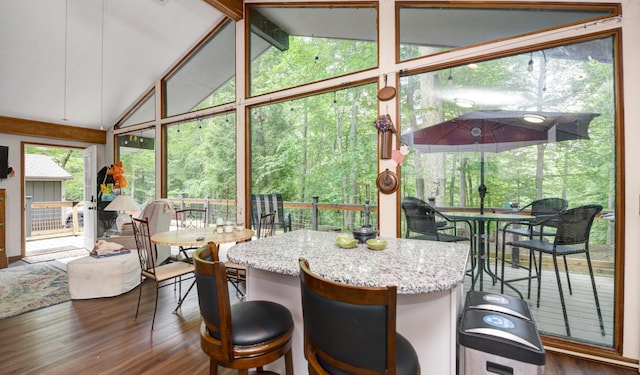 1160 Flathead Ln, Sugar Grove, OH 43155 - sunroom / solarium featuring vaulted ceiling