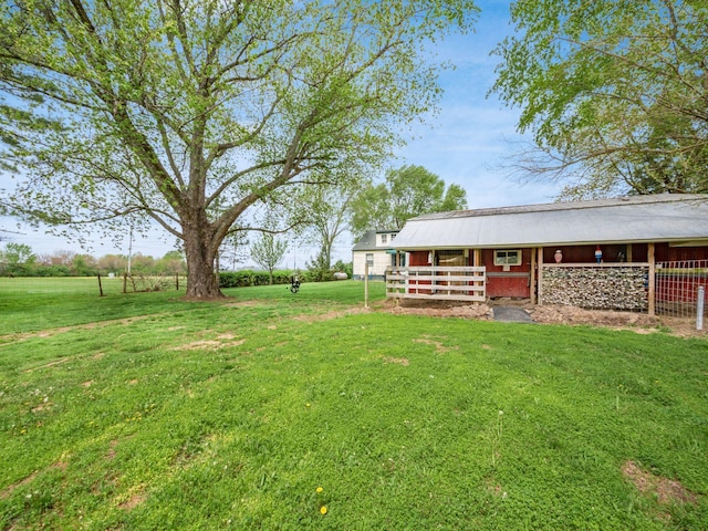 7677 Opossum Run Rd, London, OH 43140 - view of green lawn featuring an outdoor structure