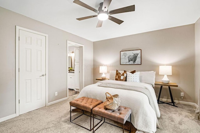 8950 Woodhaven Rd, Johnstown, OH 43031 - bedroom featuring carpet floors, baseboards, and ensuite bathroom