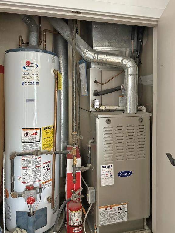 432 E Rich St Unit 3K, Columbus, OH 43215 - utility room with water heater and heating unit