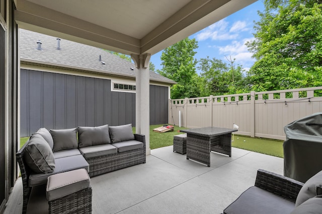 243 Parkgate Ct, Delaware, OH 43015 - view of patio / terrace featuring an outdoor living space and outdoor dining area