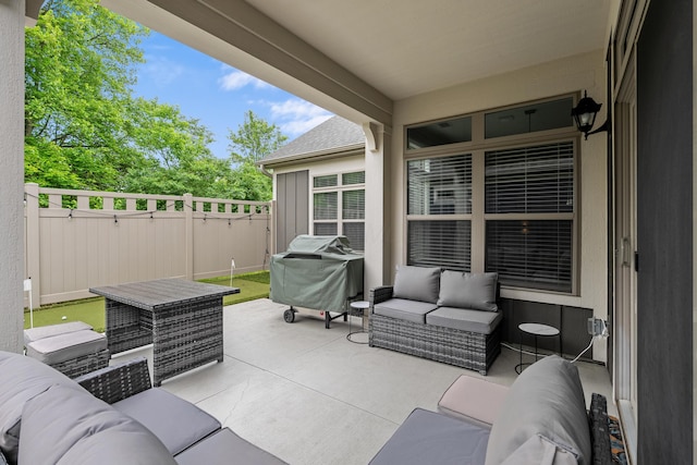 243 Parkgate Ct, Delaware, OH 43015 - view of patio featuring an outdoor hangout area and a grill